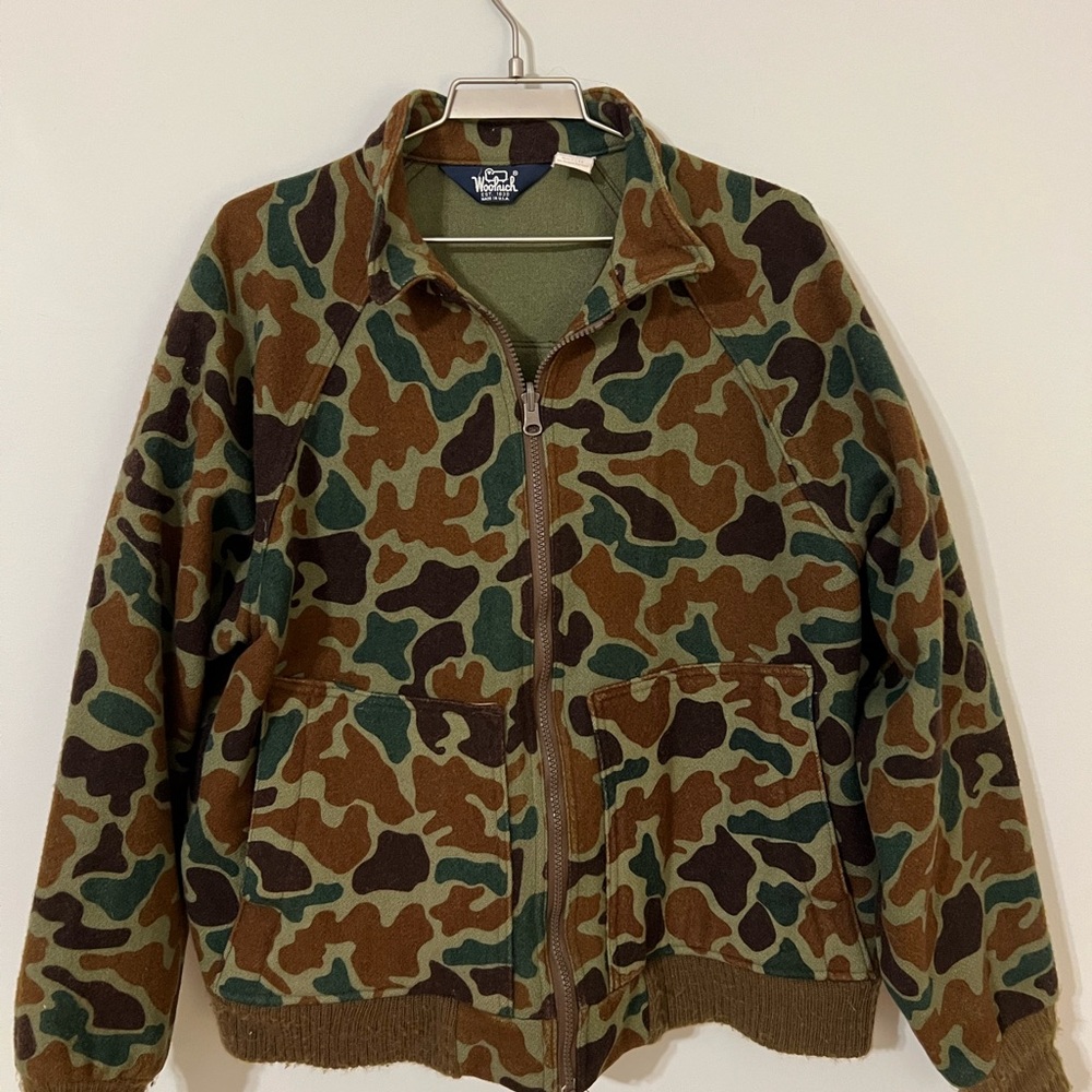 Woolrich Green and Brown Camouflage Jacket